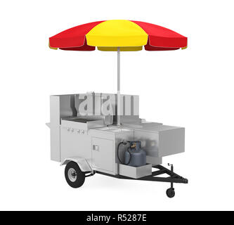 Hot Dog Carrello isolato Foto Stock