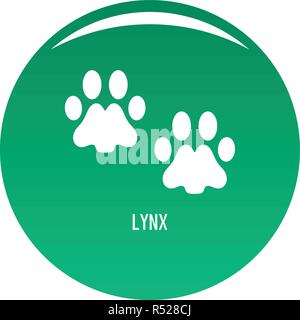 Lynx passo icona. Semplice illustrazione di lynx passo icona vettore per qualsiasi design verde Illustrazione Vettoriale