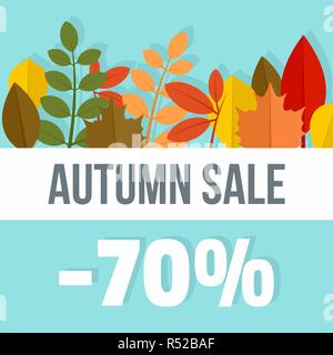 Grande autunno vendita finale dello sfondo. Illustrazione piana di grande autunno vendita finale sfondo vettoriali per il web design Illustrazione Vettoriale
