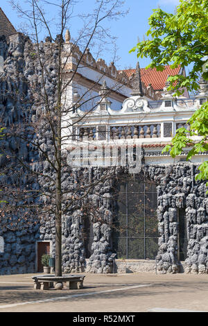 Parete Dripstone in Palazzo Wallenstein a Praga, Repubblica Ceca Foto Stock