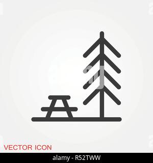 Semplice icona campeggio. Universal camping le icone da utilizzare per il web e interfaccia utente mobile Illustrazione Vettoriale