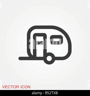 Semplice icona campeggio. Universal camping le icone da utilizzare per il web e interfaccia utente mobile Illustrazione Vettoriale