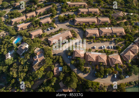 Vista aerea del benestante quartiere suburbano Foto Stock