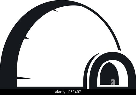 Arctic igloo icona. Semplice illustrazione di arctic igloo icona vettoriali per il web design isolato su sfondo bianco Illustrazione Vettoriale