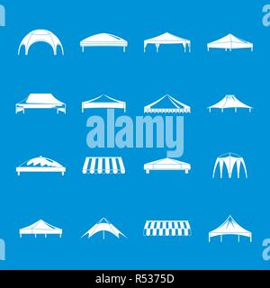 Capannone tettoia a sbalzo set di icone. Semplice illustrazione di 16 capannone tettoia a sbalzo icone vettoriali per il web Illustrazione Vettoriale