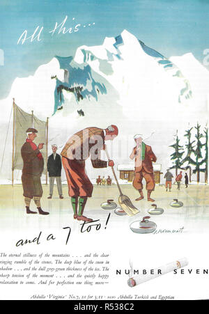Numero 7 sigarette pubblicità pubblicità nel paese di vita magazine UK 1951 Foto Stock