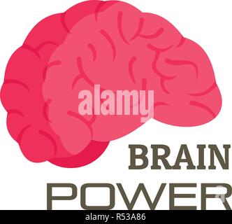 Brain power logo. Illustrazione piana di brain power logo vettoriali per il web design Illustrazione Vettoriale