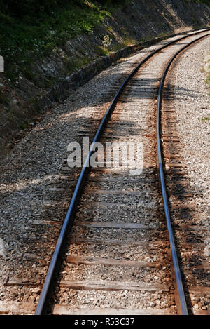 Treno a vapeur des Cévennes, Anduze a Saint-Jean-Du-Gard, vicino Anduze, Gard, Languedoc-Roussillon, Francia, Europa Foto Stock