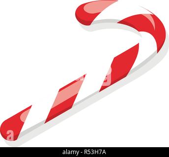 Rosso caramella stick icona. Vista isometrica di rosso candy stick icona vettoriali per il web design isolato su sfondo bianco Illustrazione Vettoriale