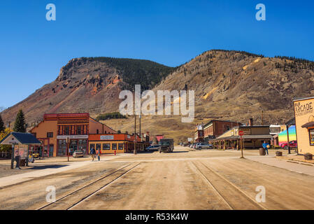 Silverton quartiere storico in Colorado Foto Stock