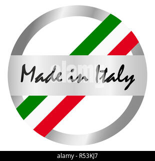 Sigillo di qualità made in italy Foto Stock