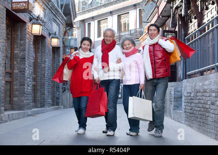 Famiglia go shopping Foto Stock