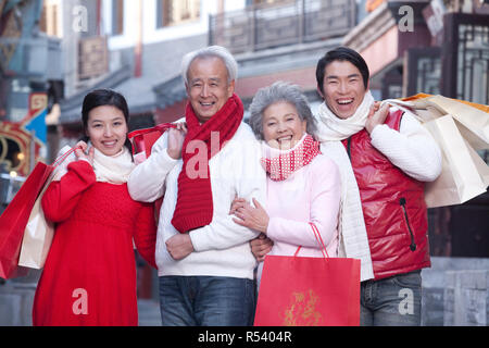 Famiglia go shopping Foto Stock