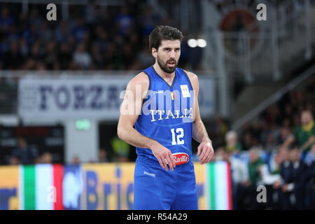 Brescia, Italia. 29 Nov, 2018. Pallacanestro FIBA World Cup Qualificazioni: Italia v Lituania, Brescia, Italia. Ariel Filloy per Italia Credito: Mickael Chavet/Alamy Live News Foto Stock