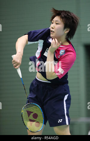 Komazawa palestra, Tokyo, Giappone. 29 Nov, 2018. Akane Yamaguchi, Novembre 29, 2018 - Badminton : La 72a tutto il Giappone Badminton Championships 2018 donne singoli 2° round di Komazawa palestra, Tokyo, Giappone. Credito: YUTAKA AFLO/sport/Alamy Live News Foto Stock