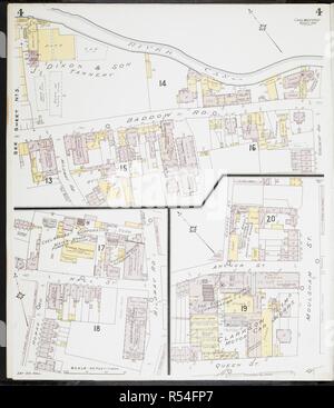 Mappa di Chelmsford Essex. Chelmsford Essex : [incendio piani di assicurazione]. Londra : Chas. E. Pungolo Limited, 1909. 63x54cm.; Scala [1:480]. 40ft = 1 pollici. Fonte: Mappe 149.b.29.(1) foglio 4. Foto Stock
