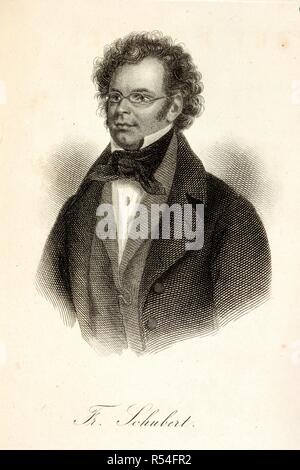 Franz Schubert. Componisten Die der neueren Zeit ... in Biographie. Vincent Cassel, 1854-57. Franz Peter Schubert (1797-1828). Il compositore austriaco. Ritratto. Immagine presa da Die Componisten der neueren Zeit in Biographien geschildert Mit ritratti. Originariamente pubblicato/prodotto in Cassel, 1854-57. . Fonte: Hirsch 2034,. Lingua: tedesco. Foto Stock