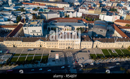 Il MuseumsQuartier o Museum Quarter, Leopold, Zoom e musei Mumok, Vienna, Austria Foto Stock