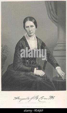 La baronessa Burdett-Coutts. Portrait Gallery di eminenti uomini e donne di conclu... New York, 1872-74. La baronessa Angela Georgina Burdett-Coutts (1814-1906). Inglese filantropo. Ritratto. Somiglianza dopo un autentica foto dalla vita. . Fonte: 10604.g.10, volume II, 515. Lingua: Inglese. Foto Stock