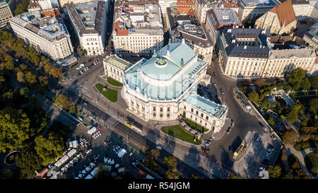 Burgtheater, Performing Arts Theatre, Vienna, Austria Foto Stock