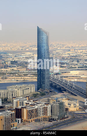 Dubai d1 tower vista aerea vista aerea Foto Stock