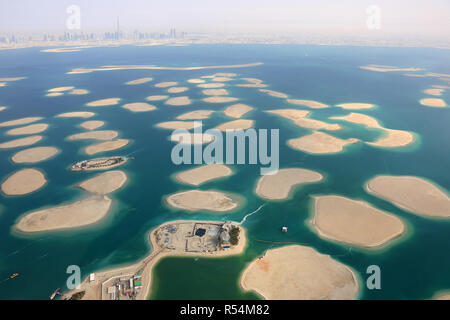Dubai il mondo mondo island isole Germania Austria Svizzera antenna panorama vista aerea Foto Stock