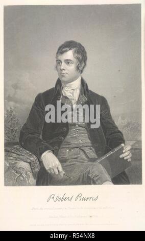 Robert Burns. Portrait Gallery di eminenti uomini e donne ... New York, 1872-74. Robert Burns (1759-1796). Poeta scozzese e cantautore. Ritratto dal dipinto originale di Chappel in possesso degli editori. . Fonte: 10604.g.10, volume I, 204. Lingua: Inglese. Foto Stock
