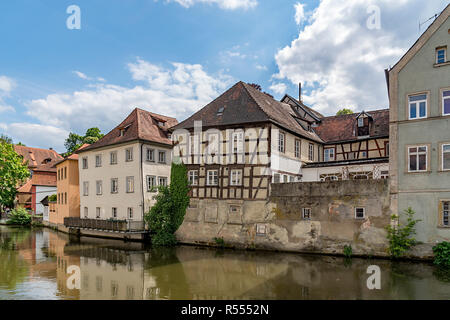 Storica città di Bamberga,dello Stato libero di Baviera, Germania Foto Stock
