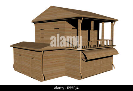 Casa in legno libera Foto Stock