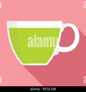 Il tè di cannabis cup icona. Illustrazione piana del tè di cannabis cup icona vettoriali per il web design Illustrazione Vettoriale