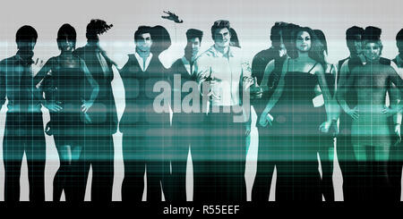 Forza lavoro motivata Foto Stock