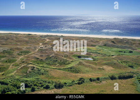 Biville dune, riserva naturale vicino Vasteville e Héauville, Cotentin, La Hague, in Normandia, Francia Foto Stock