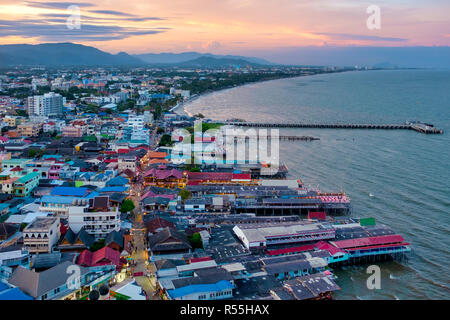 Vista aerea di Hua Hin, Prachuap Khiri Khan, Thailandia Foto Stock