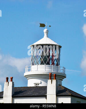 Il faro di isola di Caldey, vicino Tenby, Wales, Regno Unito Foto Stock