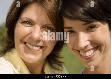 Felice madre e figlia Foto Stock