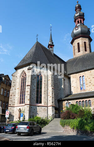 Cochem, Germania. San Martino La chiesa cattolica. Foto Stock