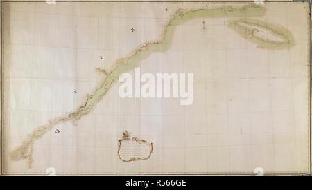 Una mappa del fiume San Lorenzo. Una mappa del fiume ST, Laurence. [Luogo di produzione non identificato] : questa mappa, ridotto e copiato, da Samuel Lewis, Agosto 1773. Fonte: Mappe K.Top.119.23. Lingua: Inglese. Foto Stock