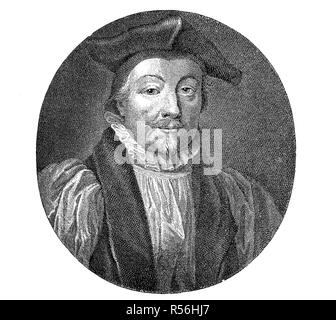 William narra, 7 ottobre 1573, 10 gennaio 1645, Arcivescovo di Canterbury, xilografia, Inghilterra Foto Stock