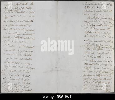 Il Waterloo spedizione: autograph draft , da Arthur Wellesley, primo duca di Wellington. Il Waterloo spedizione: autograph draft , da Arthur Wellesley, primo duca di Wellington, della sua spedizione indirizzata a Enrico, 3° Conte Bathurst, Segretario di Stato per la guerra, annunciando e descrivere gli alleati' decisiva vittoria su Napoleone Bonaparte a Waterloo; 19 giugno 1815. 19 giu 1815. Parzialmente scritto a Waterloo , parzialmente scritto a Bruxelles: 1815: Progetto. Tutto il testo e gli emendamenti sembrano essere a Wellington la mano, ma due mani anonime si verificano su f. 9v, e un terzo sulla busta distinta (f. i), dating f Foto Stock