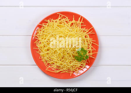 Piastra zuppa di spaghetti Foto Stock