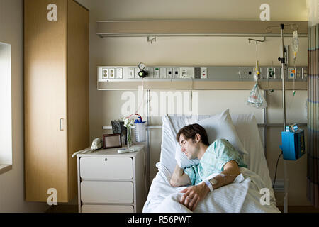 Ospedale paziente dorme Foto Stock