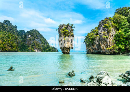 James Bond Tapoo Island-Koh dalla Baia di Phang Nga,Thailandia Foto Stock