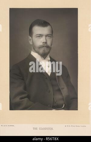 Il Czarevitch (il futuro Nicholas II, l'imperatore di Russia) (1868-1918). Ritratto. Il Cabinet Portrait Gallery. Fotografie di W. & D. Downey. [Con stampa in rilievo descrittivo.]. Cassell & Co.: Londra, 1890-94. Fonte: 10803.h.9 volume 5, piastra 1. Lingua: Inglese. Foto Stock