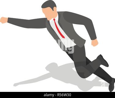 Imprenditore volare verso il successo icon set. Set isometrica di imprenditore volare a successo icone vettoriali per il web design isolato su sfondo bianco Illustrazione Vettoriale