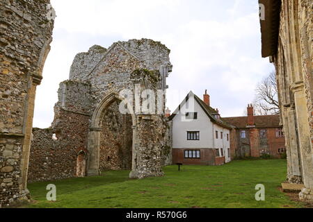 A Leiston Abbey, Suffolk Coastal district, Suffolk, East Anglia, Inghilterra, Gran Bretagna, Regno Unito, Gran Bretagna, Europa Foto Stock