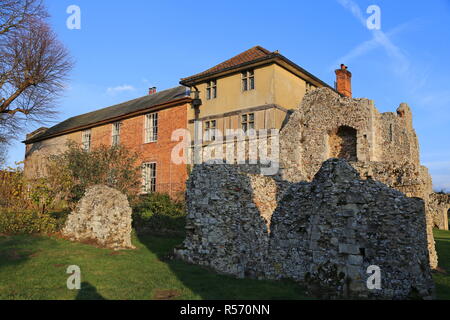 A Leiston Abbey, Suffolk Coastal district, Suffolk, East Anglia, Inghilterra, Gran Bretagna, Regno Unito, Gran Bretagna, Europa Foto Stock