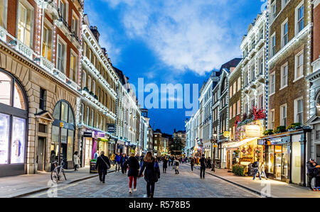 King Street Covent Garden di notte London REGNO UNITO Foto Stock