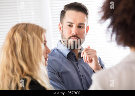 Maschio e femmina di imprenditori Foto Stock