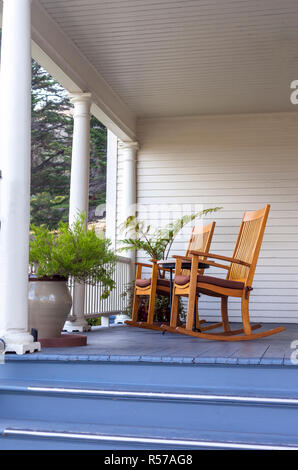 Fort Baker sedie in veranda Foto Stock