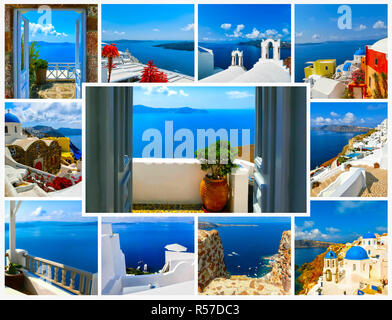 Set di foto estate a Santorini, Grecia Foto Stock